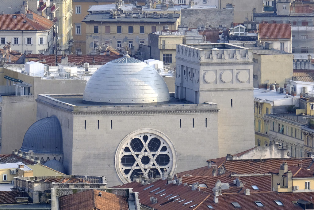 La cupola della Sinagoga di Trieste restaurata con il contributo della Fondazione CRTrieste